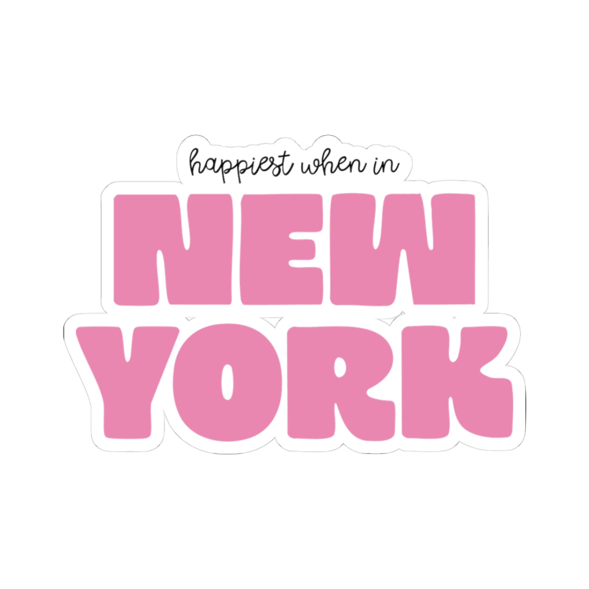 Happiest When In New York Sticker