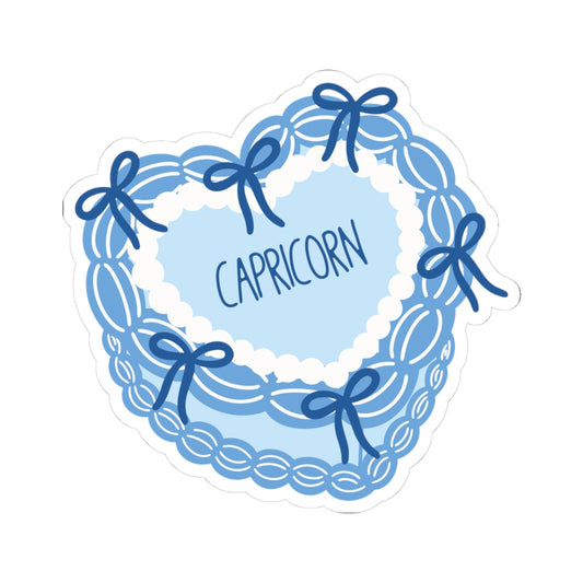 Capricorn Vintage Cake Sticker