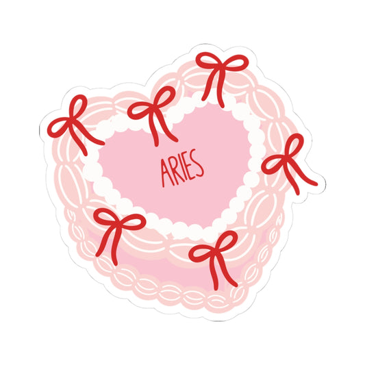 Aries Vintage Cake Sticker