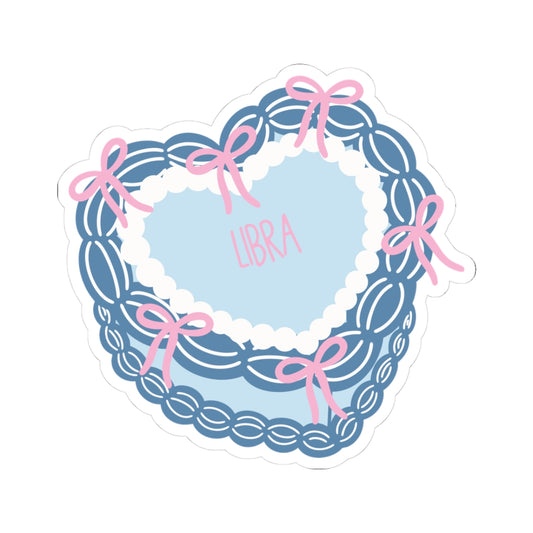 Libra Vintage Cake Sticker