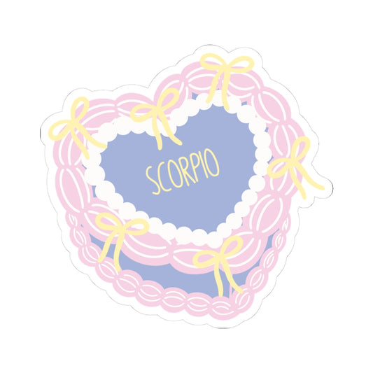 Scorpio Vintage Cake Sticker