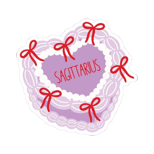 Sagittarius Vintage Cake Sticker