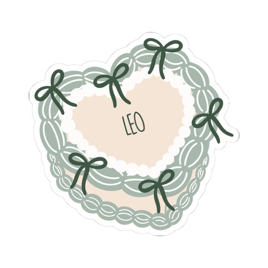 Leo Vintage Cake Sticker