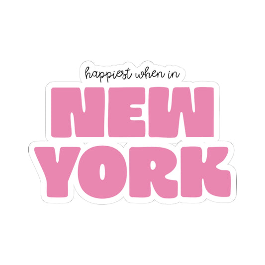 Happiest When In New York Sticker
